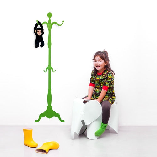 Green Coat Rack Wall Decall