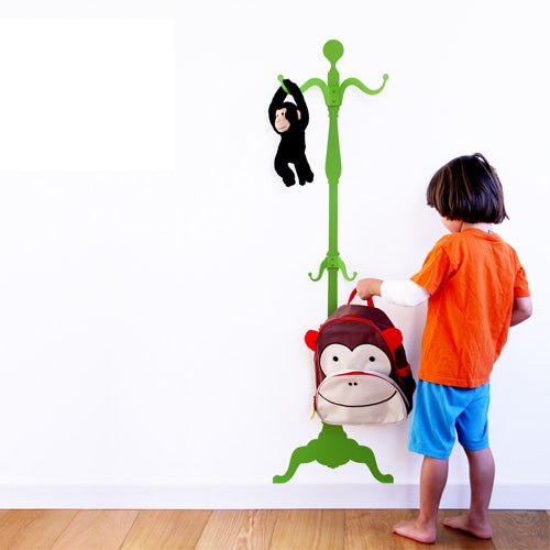 Green Coat Rack Wall Decall