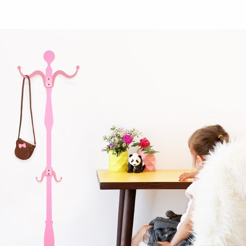 Pink Coat Rack Wall Decall