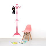 Pink Coat Rack Wall Decall