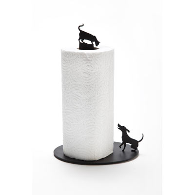 Cat and Dog Paper Towel Holder