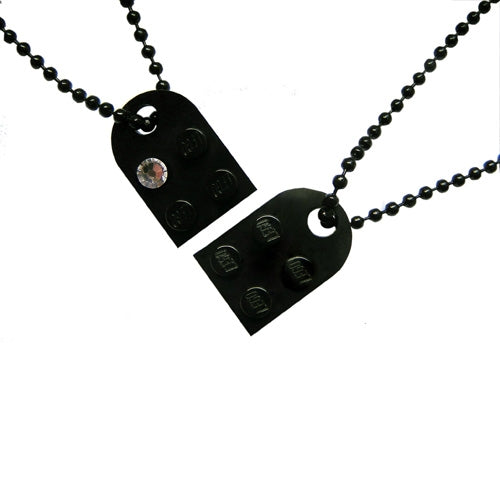 Black Heart Friendship Necklace