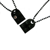 Black Heart Friendship Necklace
