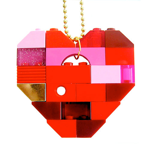 Colorful Heart Necklace - Red