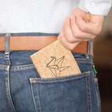 Cork Wallet - Origami Bird