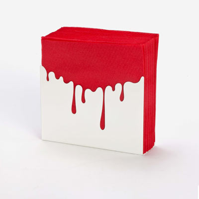 Dripping napkin holder red