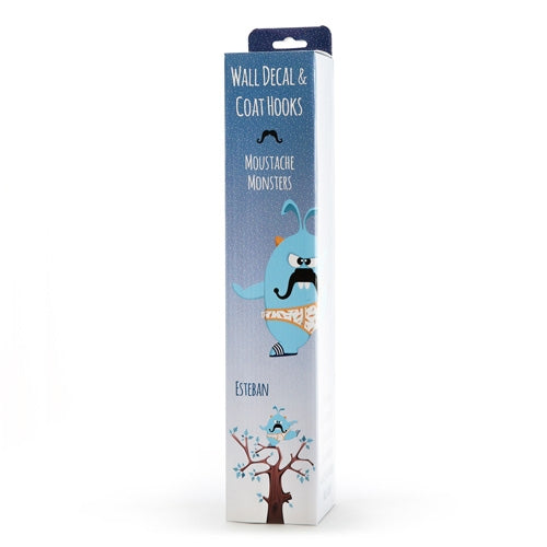 Esteban Mustache Monster - Wall Decal Hanger