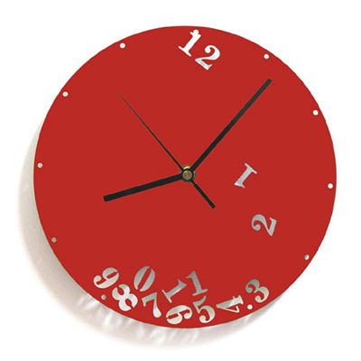 Falling Numbers Clock red | unique gifts | gift ideas | modern design