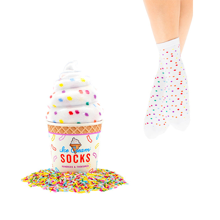Ice Cream Socks - Hundreds & Thousands