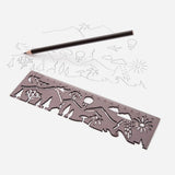 Landscape - stencil & ruler