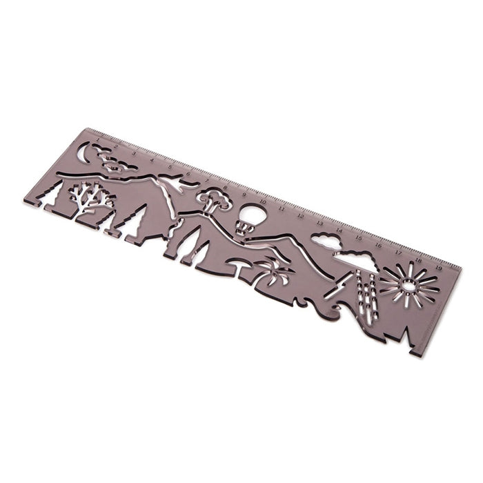 Landscape - stencil & ruler