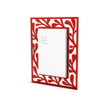 Magnetic notepad Branches red | unique gifts | kitchen accessories | modern design