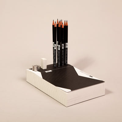 Memo Pad Organizer - Black Pencils