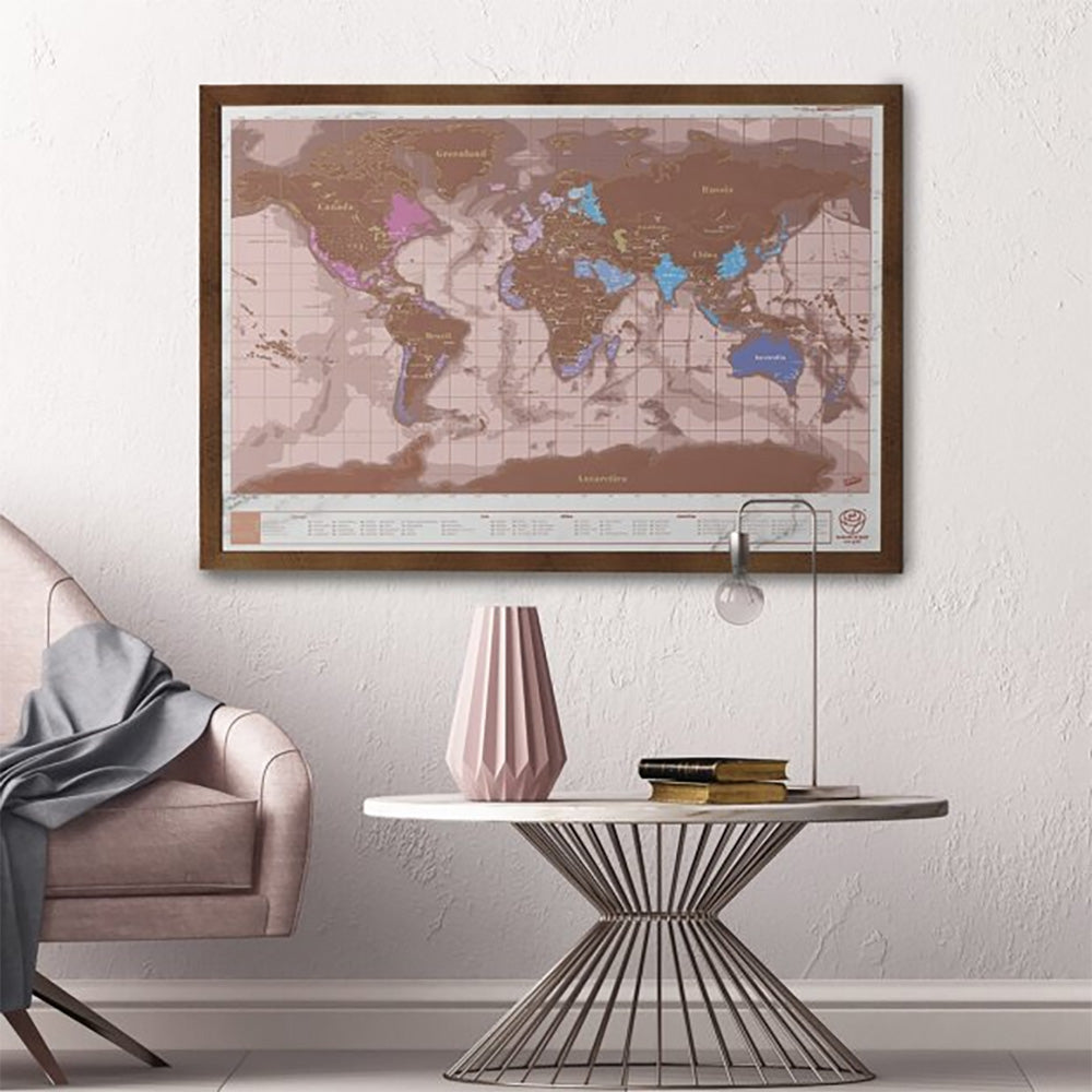 Scratch Map® Rose Gold