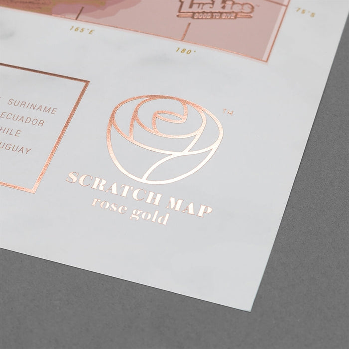 Scratch Map® Rose Gold