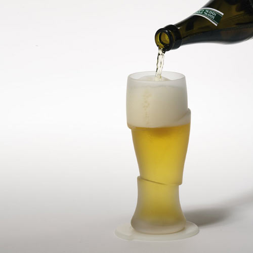 Sliced Cold Beer Glasses