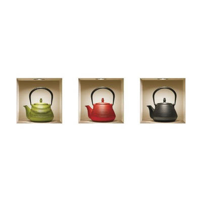 3D Effect Teapot Wall Decal