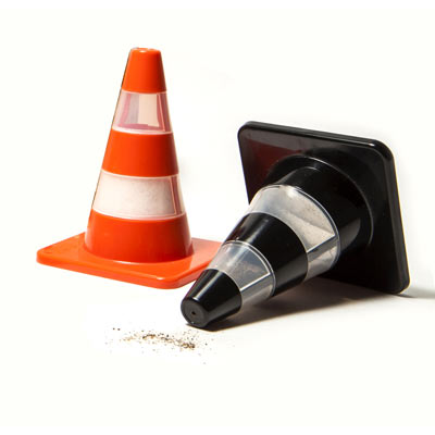 Traffic Cone Salt & Pepper Shakers