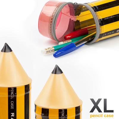 Pencil shaped pencil case - lined