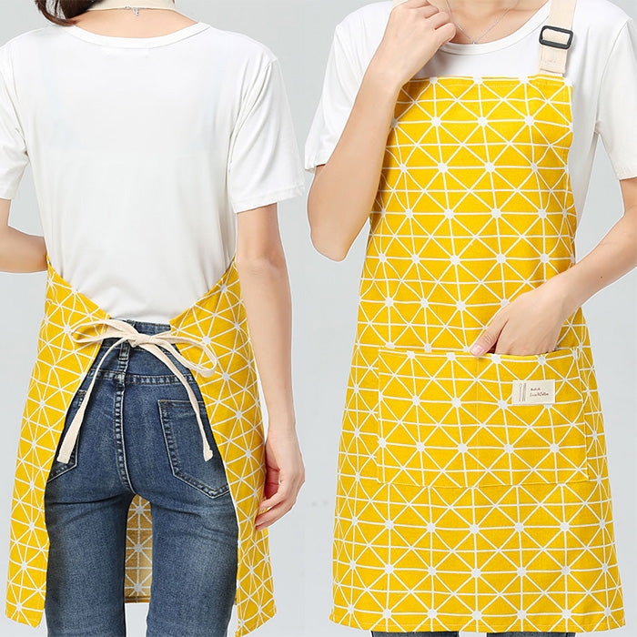 Yellow Linen & Cotton Apron