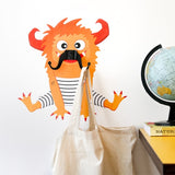 Zooey Mustache Monster - Wall Decal Hanger