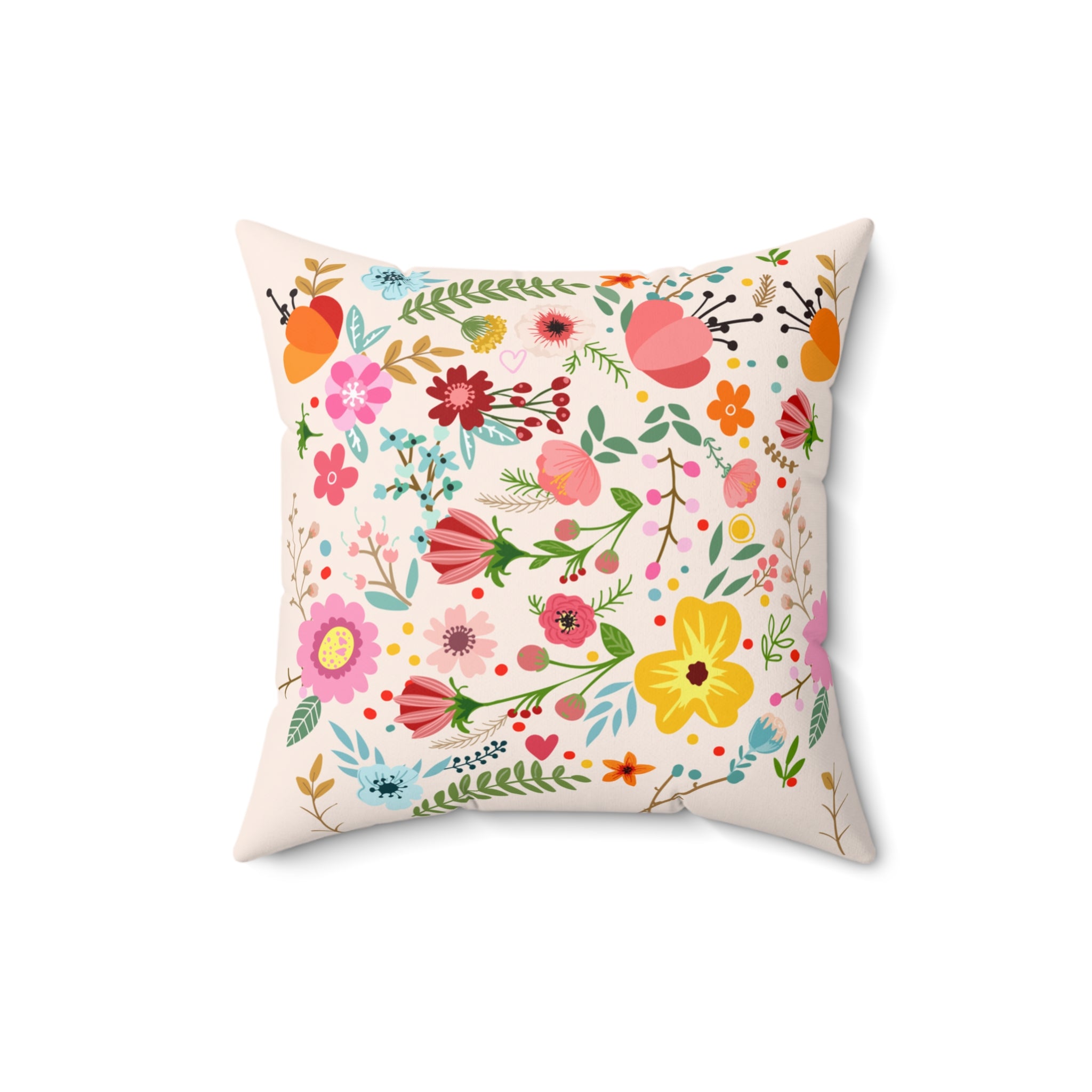 Spring Blossom Square Pillow