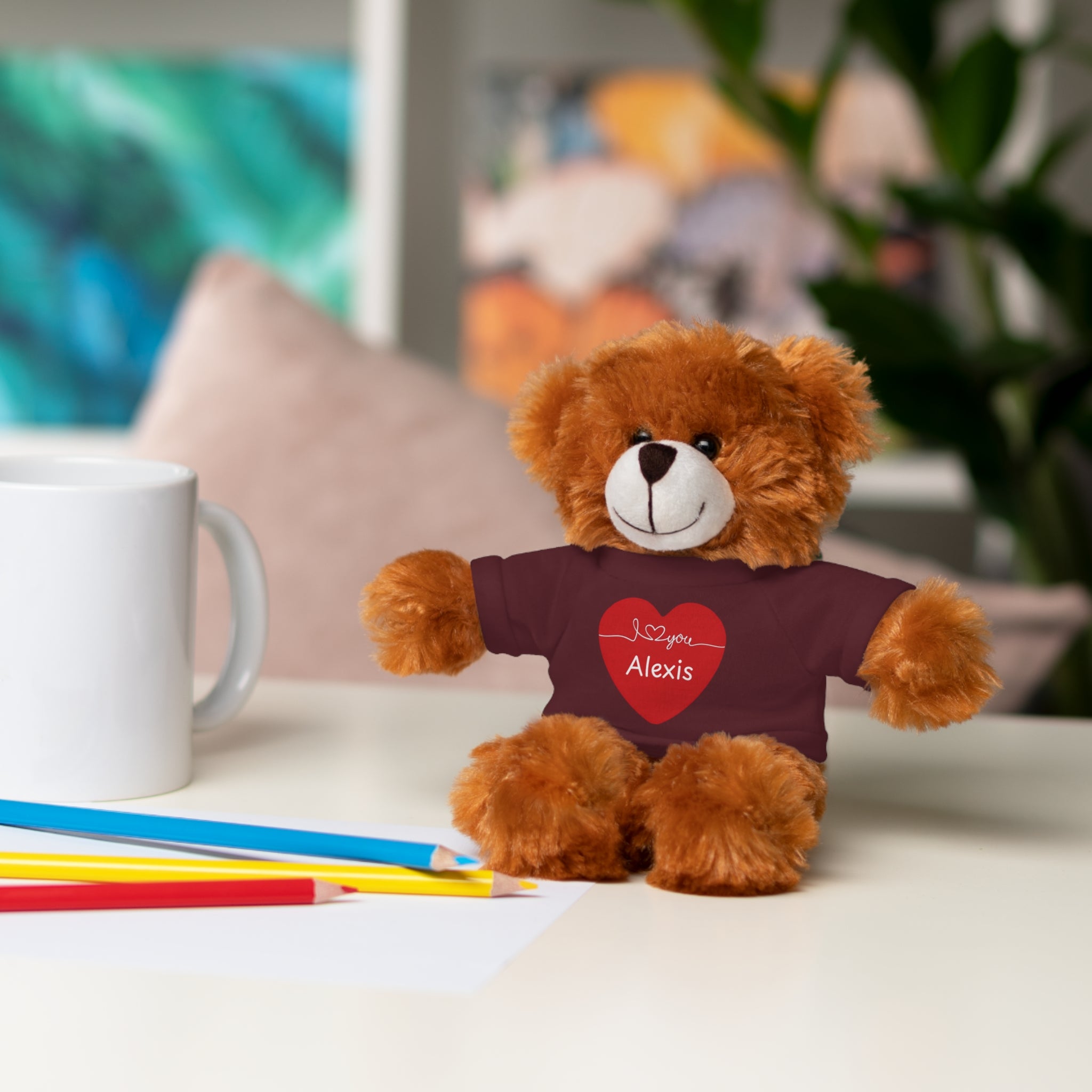 Personalized Heart Plush Animals