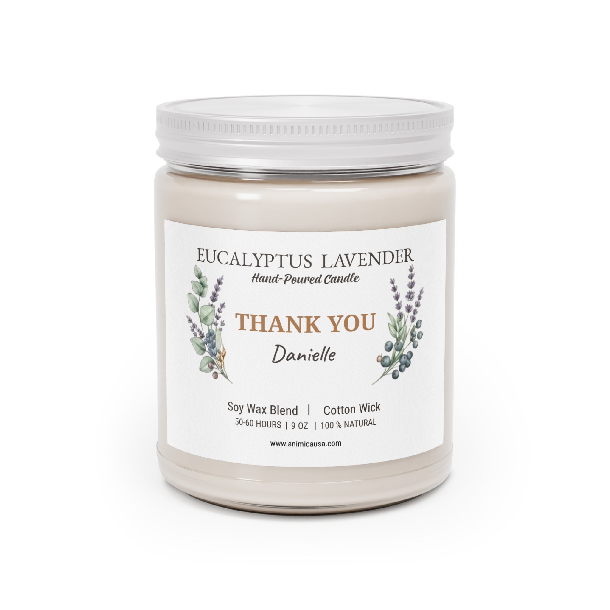 Thank You Candle - Personalized Scented Soy Wax Candle