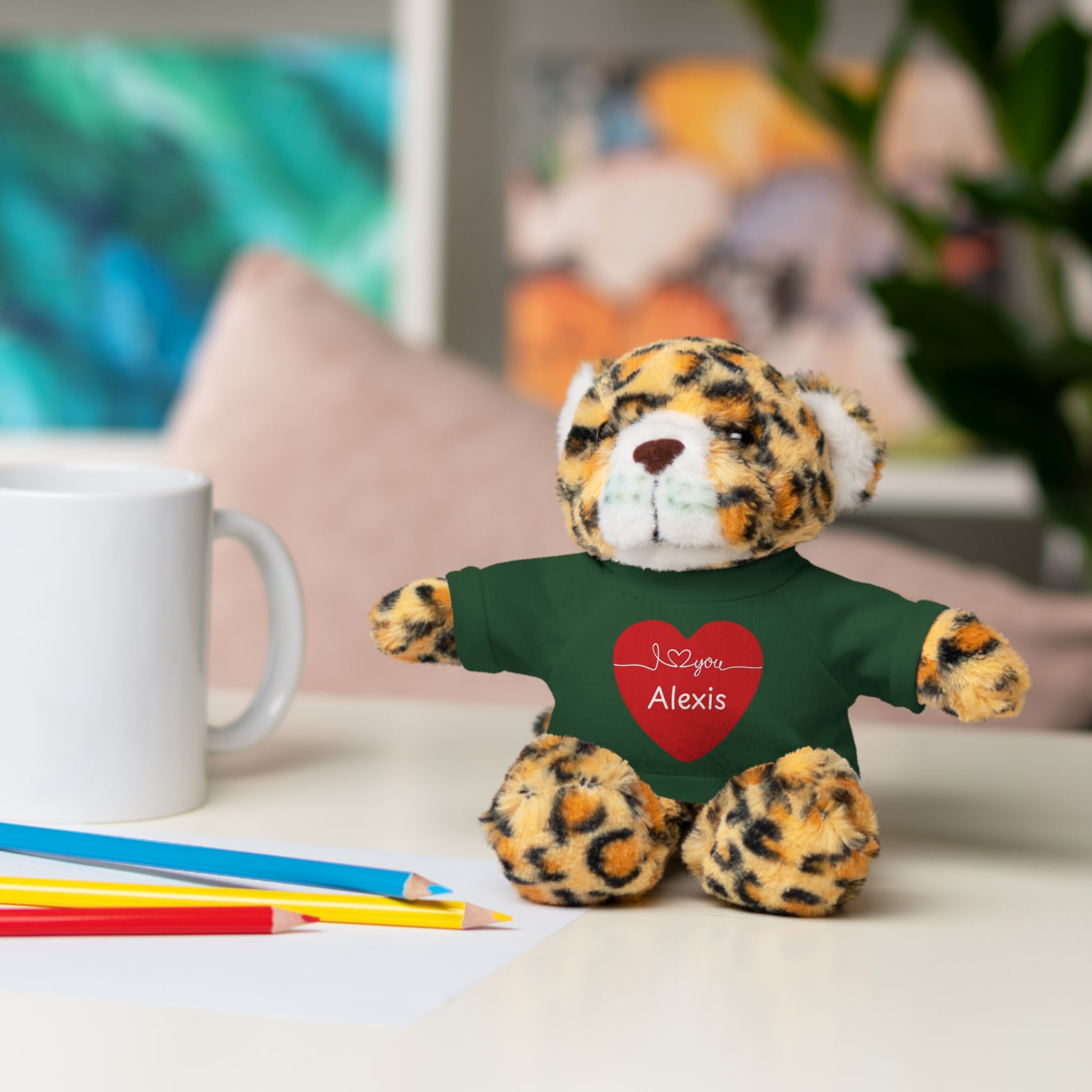 Personalized Heart Plush Animals