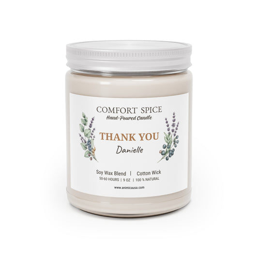 Thank You Candle - Personalized Scented Soy Wax Candle