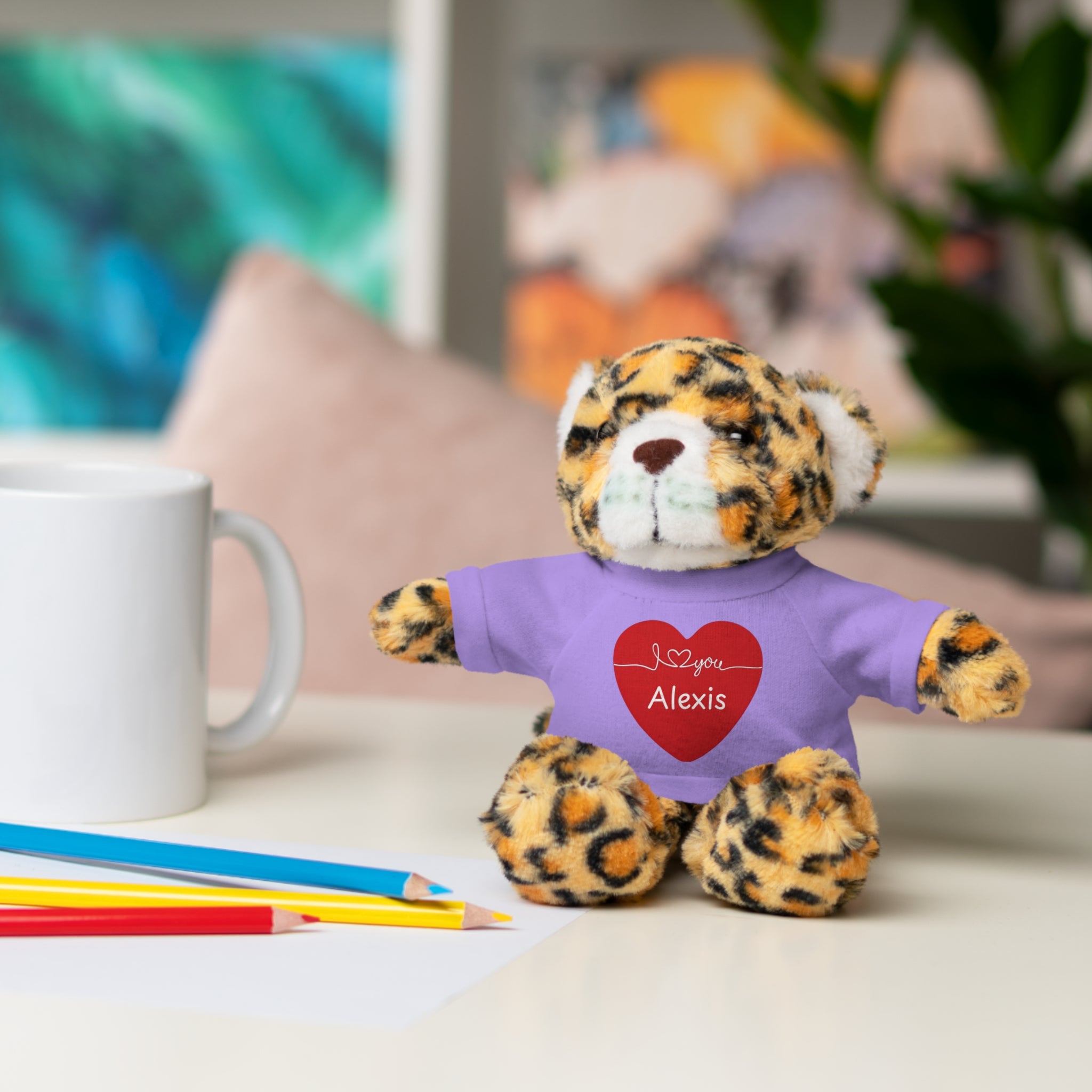 Personalized Heart Plush Animals