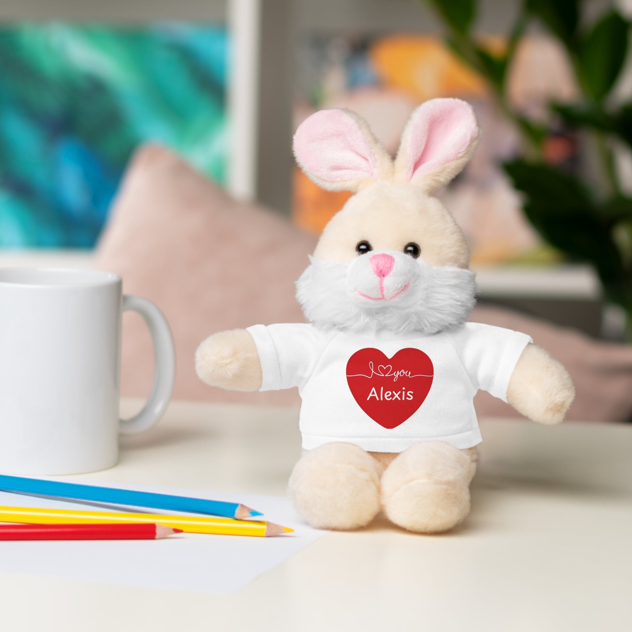 Personalized Heart Plush Animals