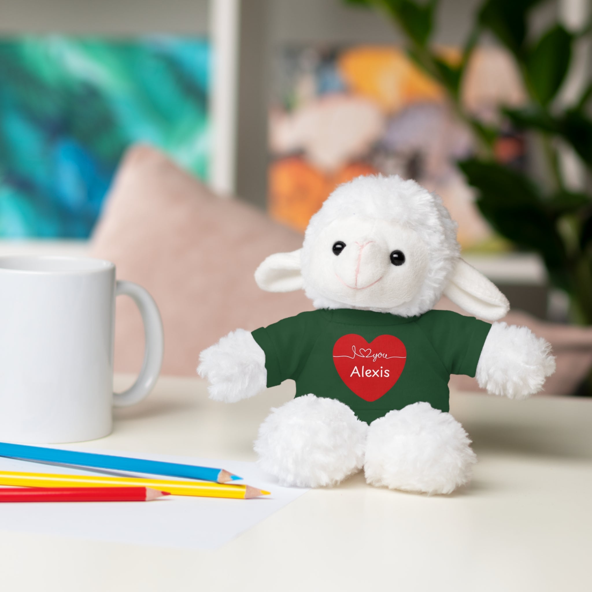 Personalized Heart Plush Animals