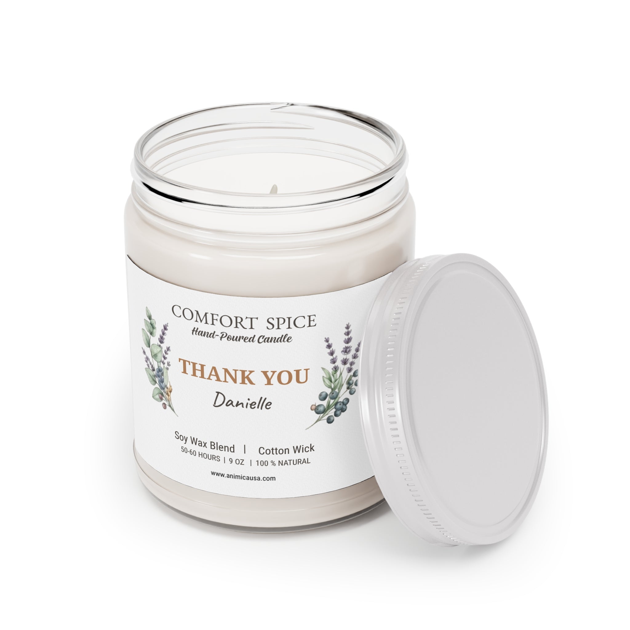 Thank You Candle - Personalized Scented Soy Wax Candle