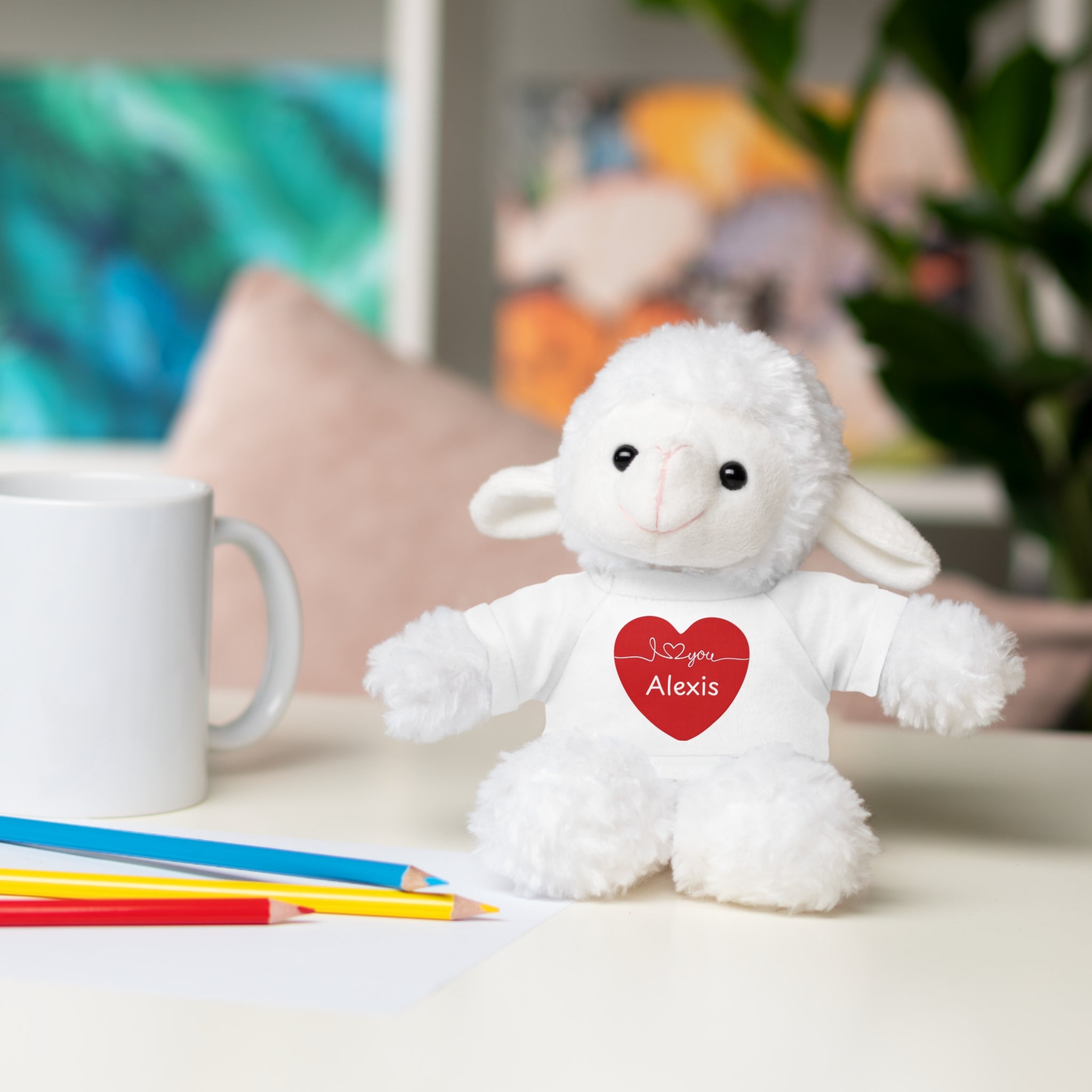 Personalized Heart Plush Animals