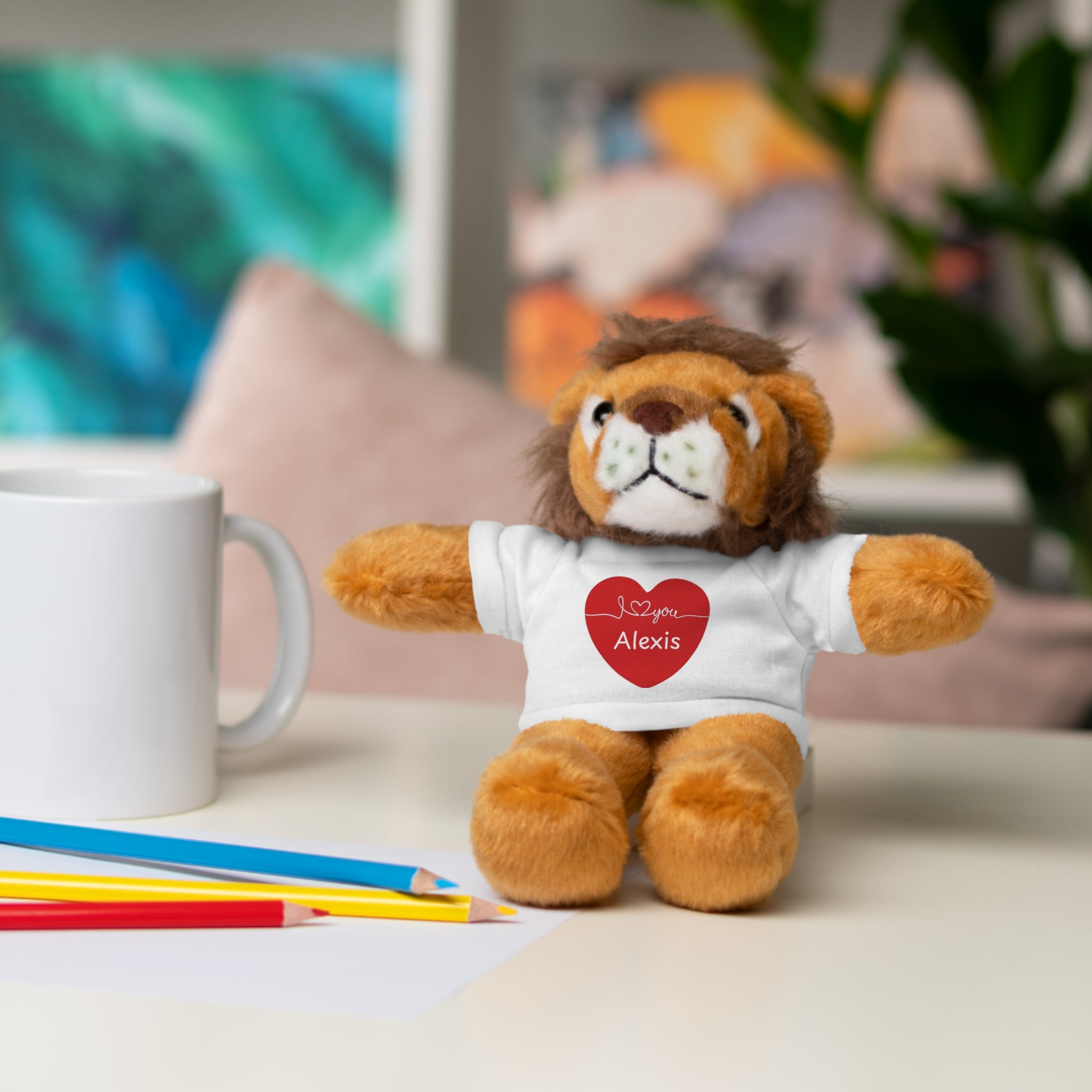 Personalized Heart Plush Animals