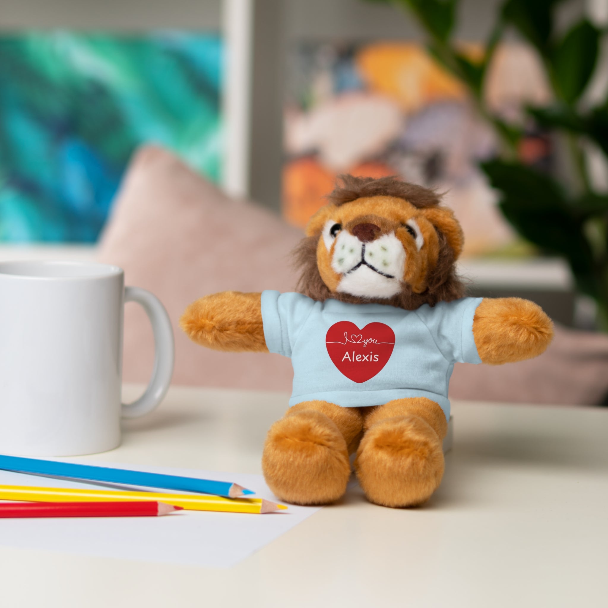 Personalized Heart Plush Animals