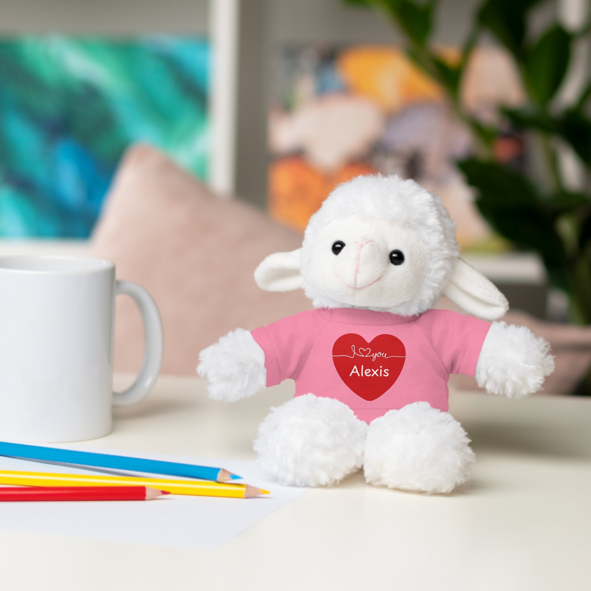 Personalized Heart Plush Animals