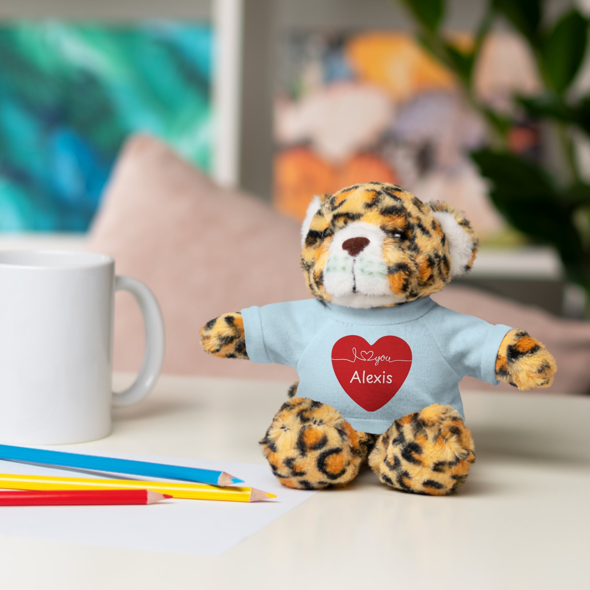Personalized Heart Plush Animals