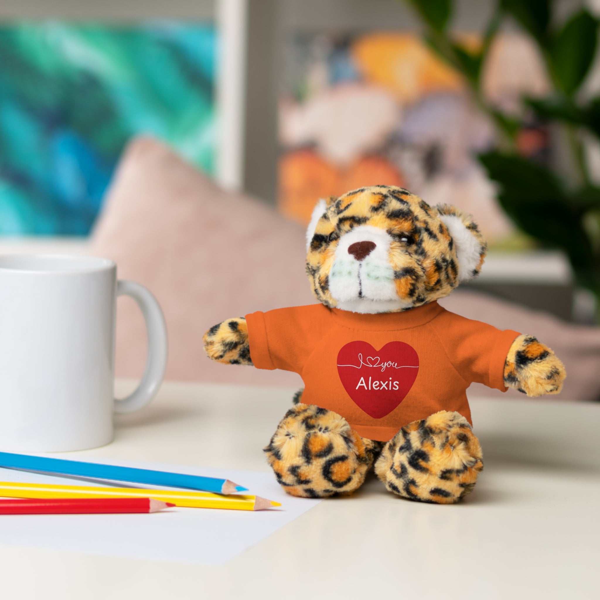 Personalized Heart Plush Animals
