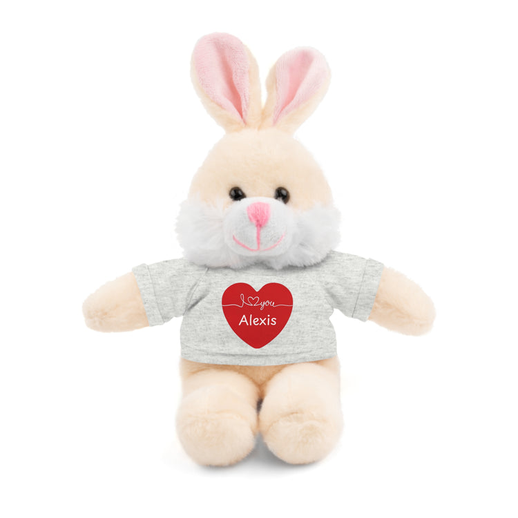 Personalized Heart Plush Animals
