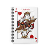 Personalized Queen of Hearts Spiral Notebook
