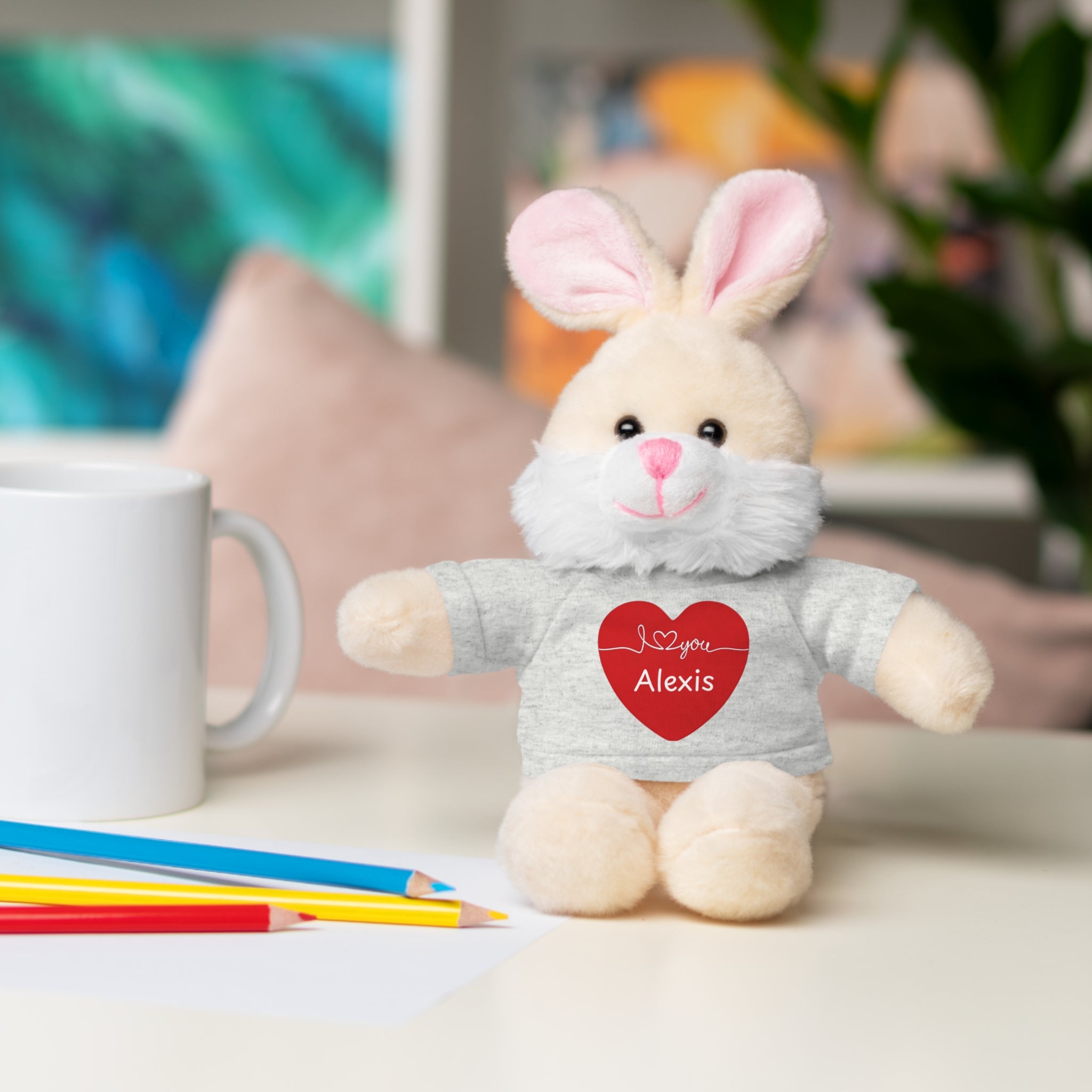 Personalized Heart Plush Animals