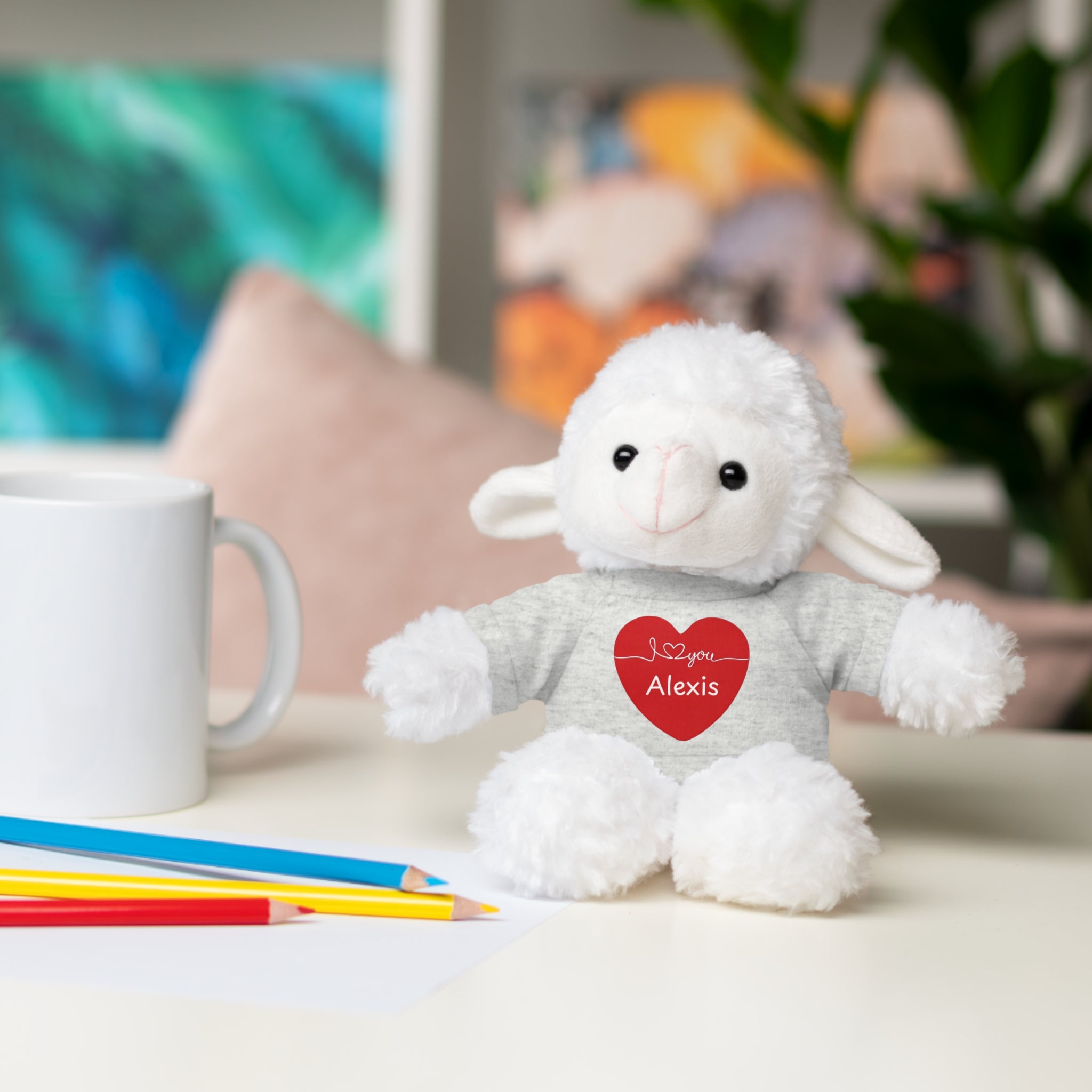 Personalized Heart Plush Animals