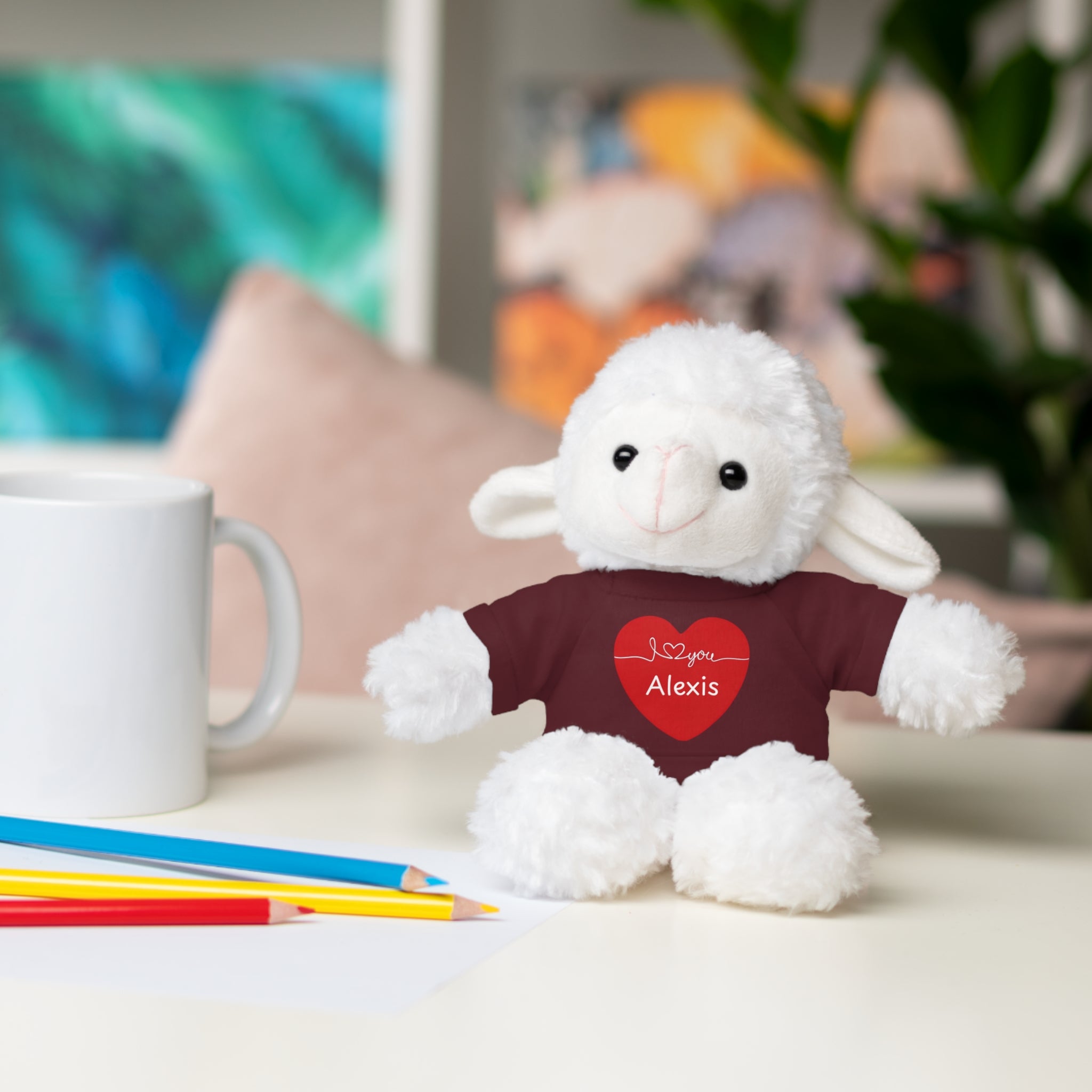 Personalized Heart Plush Animals