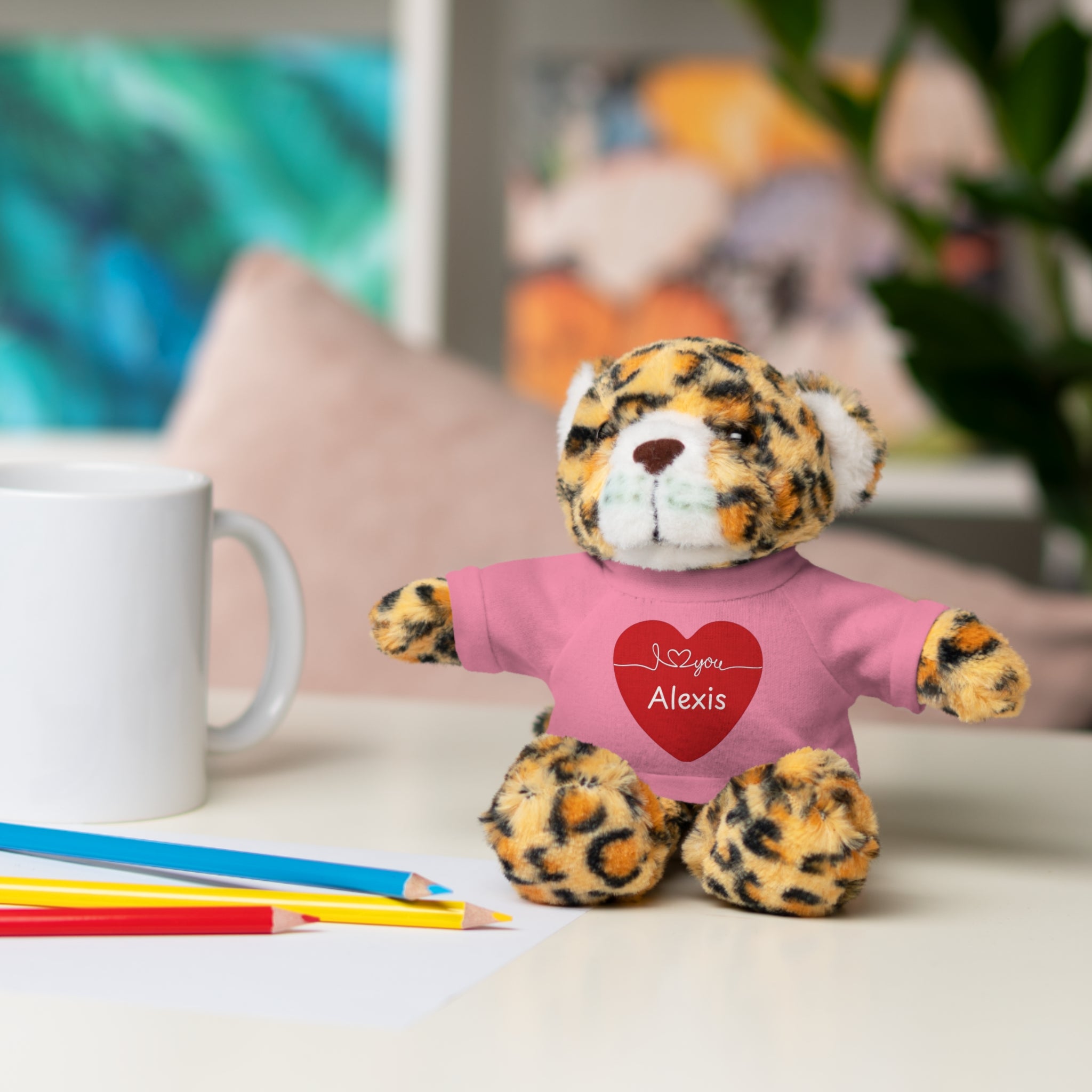 Personalized Heart Plush Animals