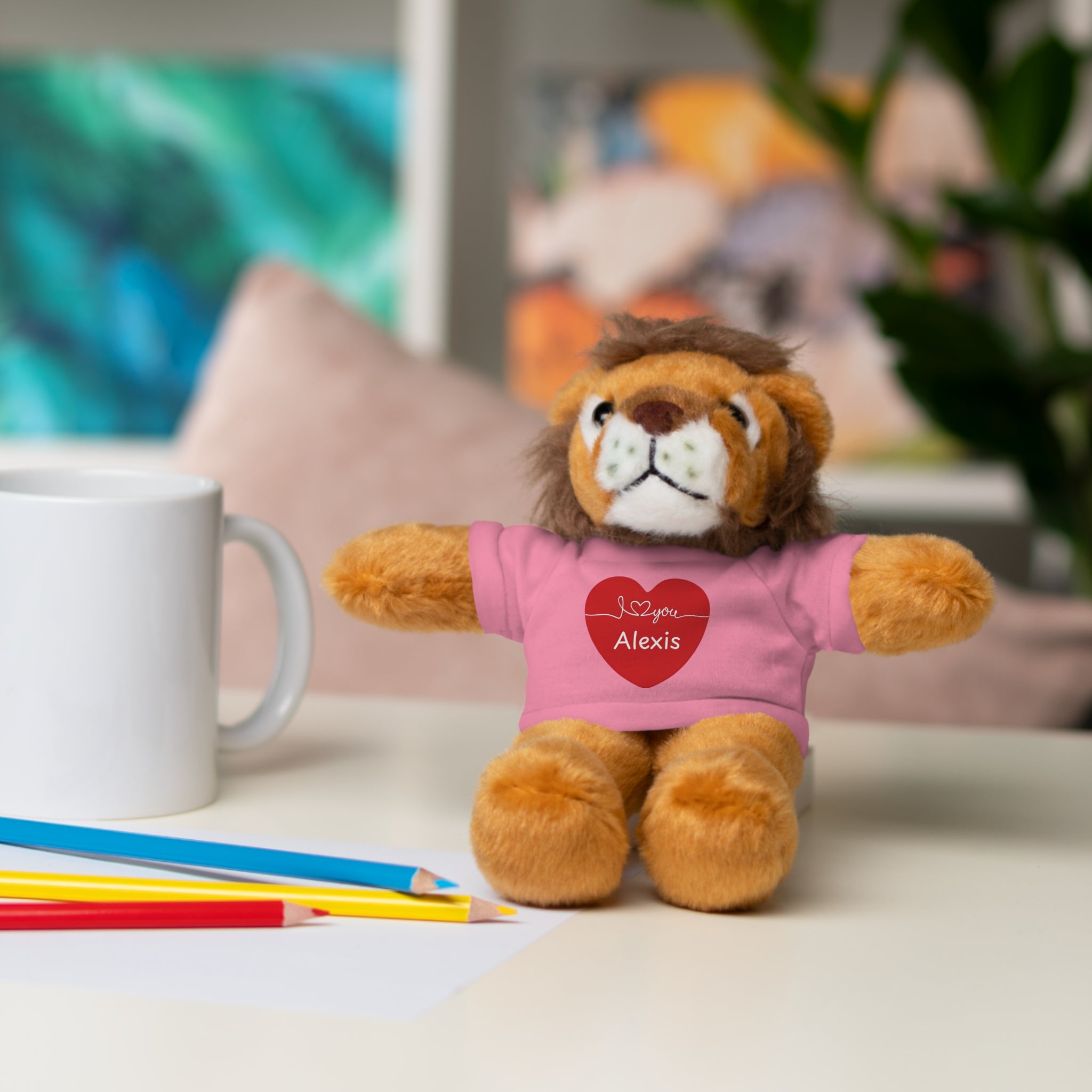 Personalized Heart Plush Animals
