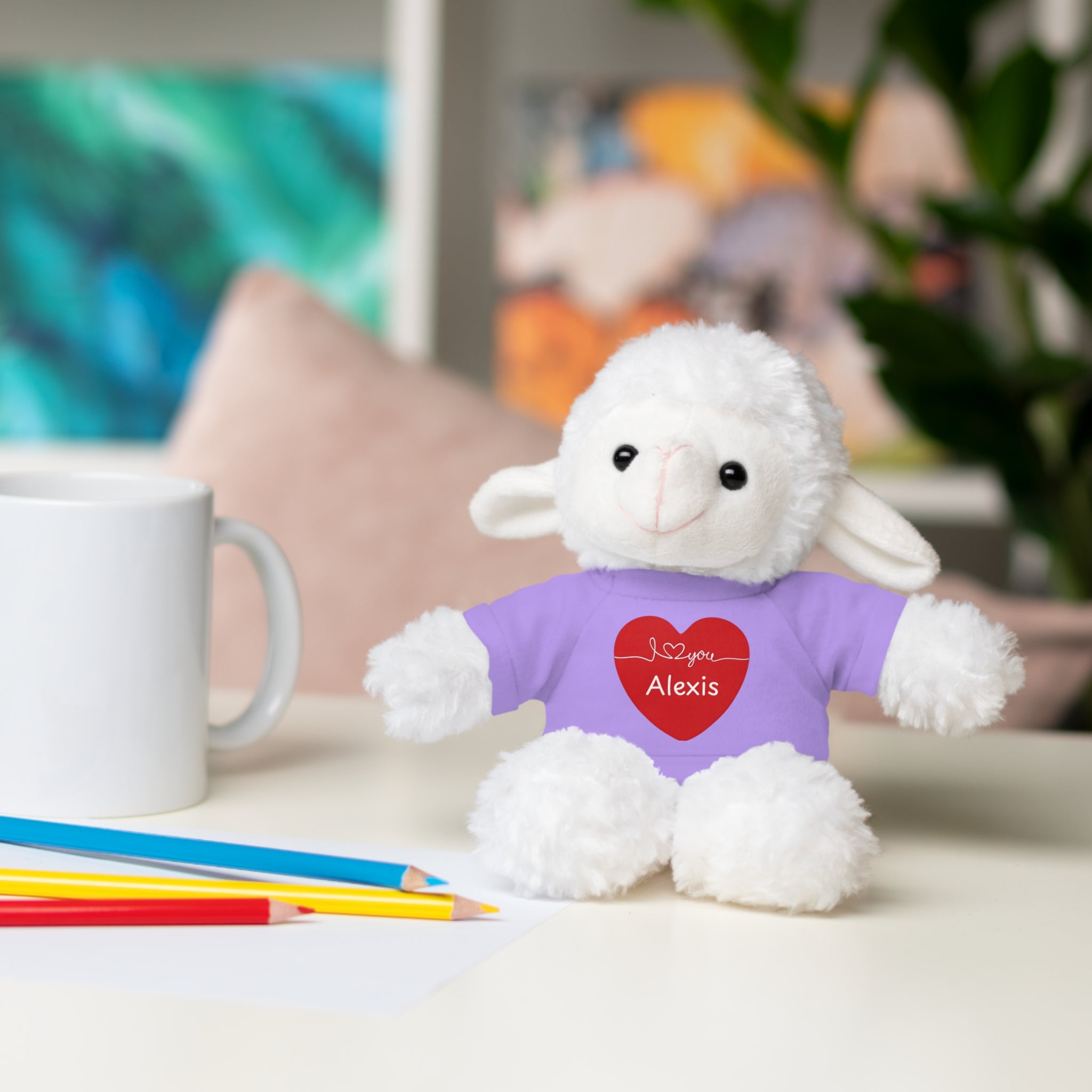 Personalized Heart Plush Animals