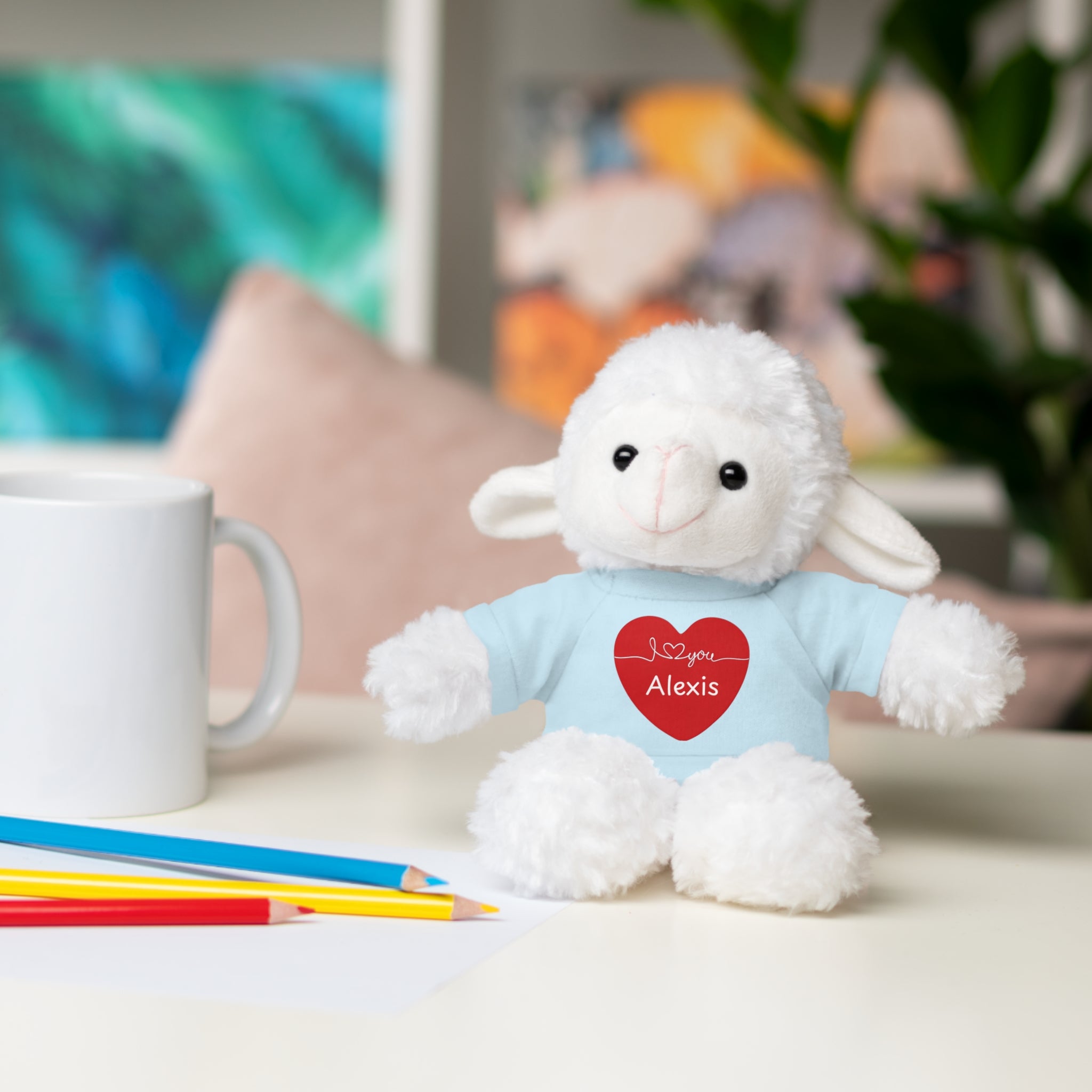Personalized Heart Plush Animals