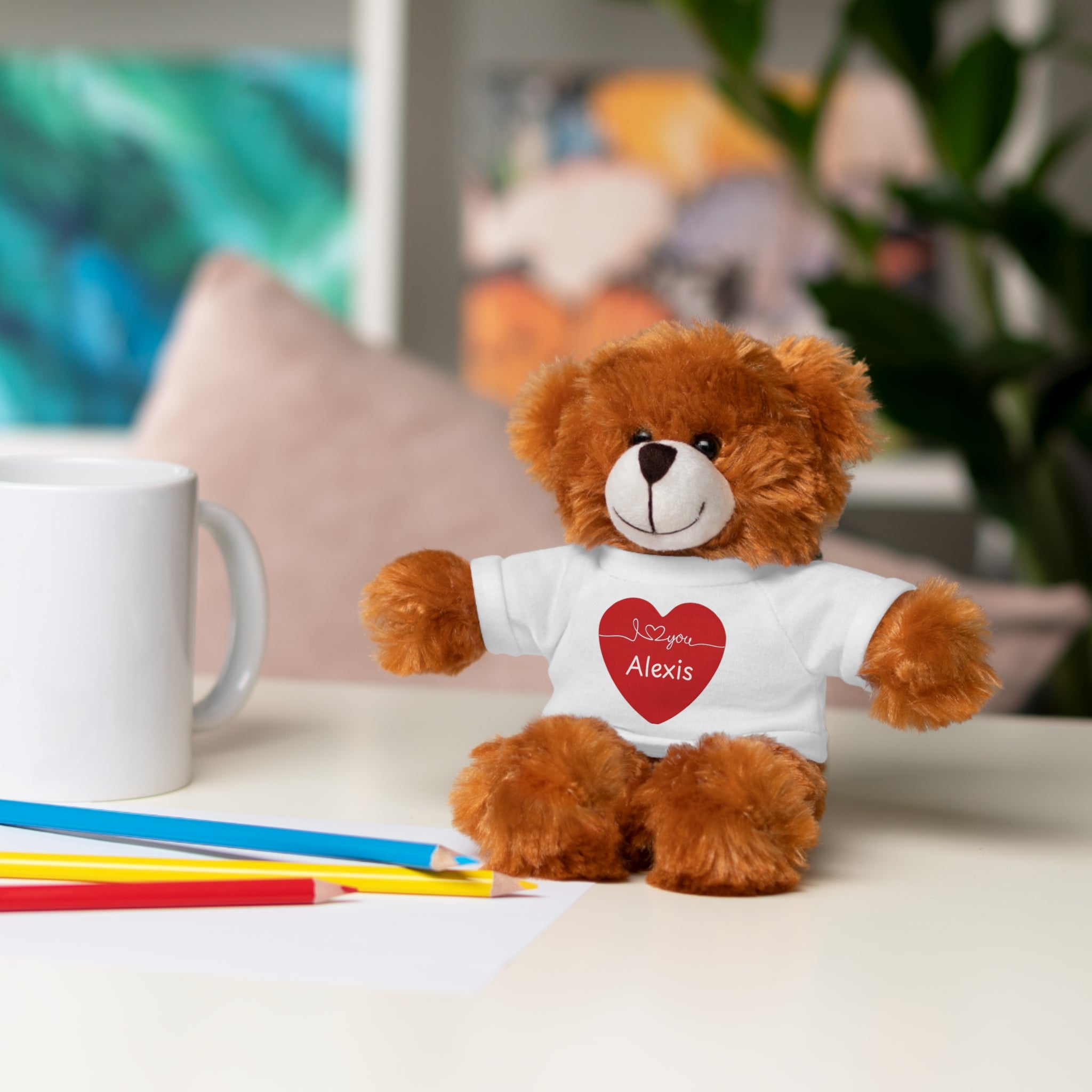 Personalized Heart Plush Animals